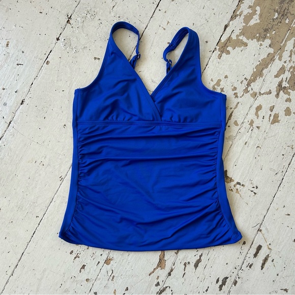 Chaps Royal Blue Tankini Swim Top - Picture 5 of 8